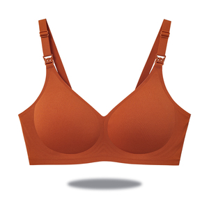 Soutiens-gorge d'allaitement pour femmes, adultes et maternité, à fermeture dorsale, sans armatures, sans couture, respirants, à bonnets couvrants et tricotés - Product Image 1