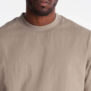 Camiseta de algodón 100% de alto gramaje, corte holgado, estilo vintage desgastado, color liso / Diseño de logotipo personalizado para compradores al por mayor, ajuste casual y moderno - Product Image 2