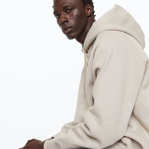 Sweat-shirts à capuche oversize pour hommes et femmes, couleur unie rouge, noir, gris, automne-hiver, polaire, logo sur le devant, style hip-hop, 100% coton - Product Image 4