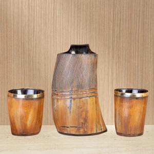 Jarra de cuerno natural hecha a mano para mead, cerveza estilo vikingo, eventos temáticos medievales - Product Image 4