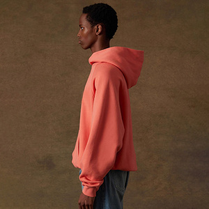 Sweat-shirts à capuche d'hiver épais de haute qualité, personnalisables (impression et broderie), en polaire écologique, avec poche, coupe oversize et épaules tombantes - Product Image 3
