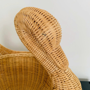 Panier de rangement bohème en rotin écologique en forme de cygne, tressé à la main, adorable organiseur de fruits pour la maison, l'hôtel, la station balnéaire, la chambre d'enfant et la crèche - Product Image 4