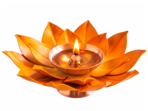 Lotus Flower Oil Lamp Candle Holder Decorative Indian Diya <b>Copper</b> Finish Traditional Home Decor Festival Tabletop <b>Ornament</b> - Product Image 2