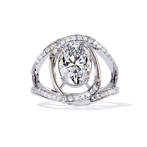 Oval Cut Diamond Engagement Ring <b>White</b> Gold Natural GIA Certified Luxury Women's Jewelry - Product Image 1