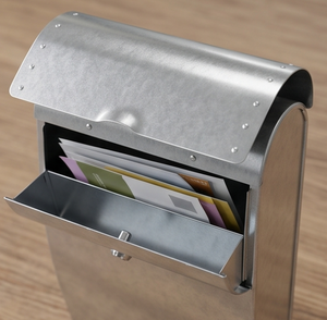 Boîte aux lettres murale de qualité supérieure en acier galvanisé, antirouille, avec serrure à clé, revêtement en poudre, accès frontal, boîte de rangement pour courrier - Product Image 3