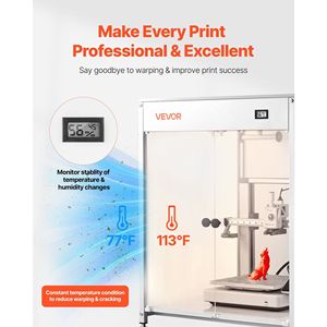 Tenda per Stampante 3D in Acrilico Trasparente Impermeabile, Antipolvere e Ventilata con Protezione a Temperatura Costante - Product Image 2