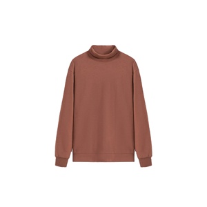 Sweat-shirt décontracté à col montant pour homme, manches longues, coupe oversize, teint uni, qualité supérieure, collection Hiver 2025, vente en gros OEM - Product Image 2