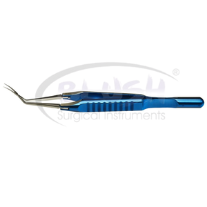 Inamura 1.8 Cross Action Capsulorhexis Forceps Curved w/ Marks Ophthalmic Cataract <b>Instrument</b> By Blush <b>Surgical</b> - Product Image 1
