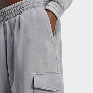 Pantalones Deportivos de Algodón Gris para Hombre, Cintura Elástica, Bolsillos Laterales, Peso Medio, Transpirables, para Otoño - Product Image 3
