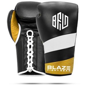 Guantes de Boxeo Profesionales con Cordones, de Cuero Genuino, para Entrenamiento de Sparring, MMA, Muay Thai y Kickboxing - Product Image 1