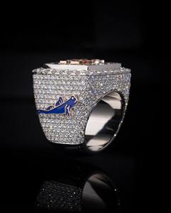 Custom Iced Championship <b>Ring</b> 925 Sterling <b>Silver</b> VVS Diamond Personalized Hip Hop Bling <b>Ring</b> Unisex <b>Statement</b> Jewelry Party - Product Image 3