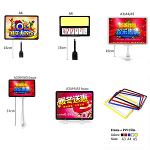 Supermarket Plastic <b>A4</b> <b>Frame</b> POP Poster Price Label Holder Promotion Poster Floor Stand Table Advertising - Product Image 5