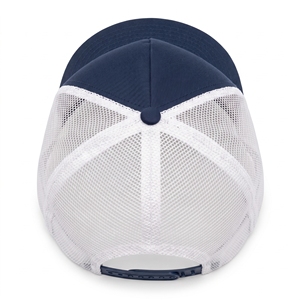 Custom Mesh Trucker Hat 6 Panel Curved Brim Embroidery Patch <b>Cap</b> <b>Navy</b> <b>Blue</b> White for Outdoor Sport Summer Headwear OEM ODM - Product Image 6