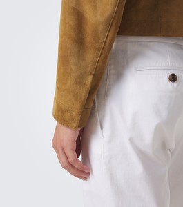 Chaqueta Camisera Unisex de Cuero con Parches, Cuello Vuelto, Cierre de Botones, Estilo Casual para Otoño, Ajuste Delgado, Transpirable, Estilo Urbano - Product Image 5