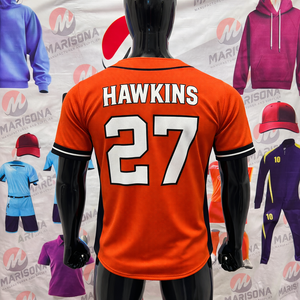 Camiseta de Béisbol, Sólida, Corta, Talla Grande, Absorbe la Humedad, Secado Rápido, Transpirable, 100% Poliéster, Sublimada Personalizada - Product Image 2