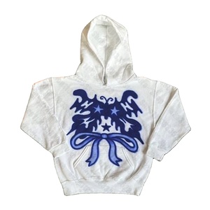 Vente en gros de sweatshirt à capuche personnalisé en molleton 100% coton pour hommes pull à épaules tombantes brodé pull décontracté d'hiver bouffant solide - Product Image 1