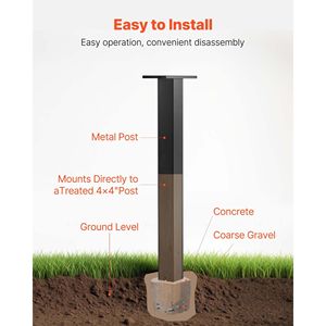 Staffa Universale in Acciaio Rinforzato 43 x 4 x 4 Pollici per Montaggio a Terra di Cassetta Postale - Product Image 6