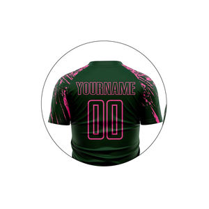 Conjunto de Camiseta de Fútbol 3D con Estampado Geométrico Azul, Cuello en V, Manga Corta, Transpirable, 100% Poliéster, Personalizada con Transferencia Térmica para Hombre - Product Image 2