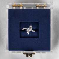 Bague Toi Moi en Moissanite Scintillante Coupe Marquise pour Femme, en Argent 925 Original, Cadeau de Promesse pour Amoureux