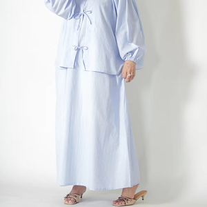 Abaya élégante et modeste brodée, personnalisation de marque, vêtements féminins haut de gamme pour collections de boutiques et magasins de mode en ligne - Product Image 2