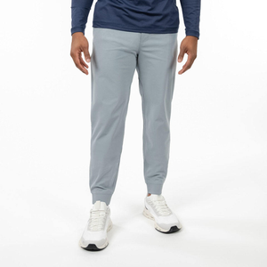 <span class=keywords><strong>Pantaloni</strong></span> da Jogging da Uomo Grigio Chiaro Casual Eco-Friendly 100% Cotone a Vita Media <span class=keywords><strong>con</strong></span> Coulisse Elastica e Gamba Dritta per Uso Quotidiano - Product Image 3