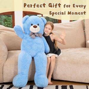 Orsacchiotto Gigante Blu di 4 Piedi (47 Pollici) con Papillon Classico, Peluche Imbottito, Regalo di Compleanno per Fidanzata o Fidanzato - Product Image 3