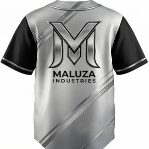 Maillot de baseball professionnel OEM, uniforme d'équipe imprimé par transfert thermique, chemise athlétique respirante à manches courtes, fournisseur de tailles plus grandes - Product Image 3
