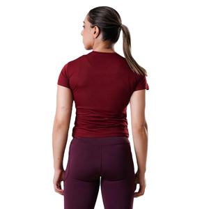 Camiseta para correr al aire libre de verano superventas personalizada, camiseta de compresión de manga corta de secado rápido para mujer, Camiseta deportiva para mujer - Product Image 2