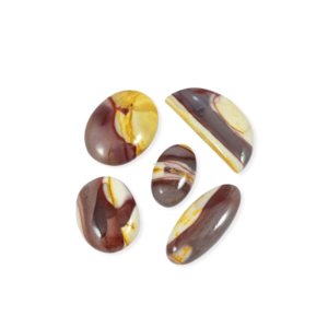 Venta al por Mayor de Cabujones Sueltos de Jaspe Mookaite Natural Rojo/Amarillo de Radha Arts, 20-35 mm, Suministros para la Fabricación de Joyas de Rajasthan - Product Image 3