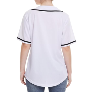 Women's White <b>Baseball</b> Jersey Shirt Button Down Blank Softball Jersey's Short Sleeve Hip Hop Active Sportswear Women Shirts Tops - Product Image 2