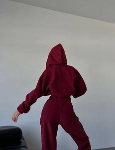 Survêtement de créateur, sweat à capuche court, vêtements de sport haut de gamme, OEM ODM, fabrication sur mesure, marque privée, fabricant en gros - Product Image 4