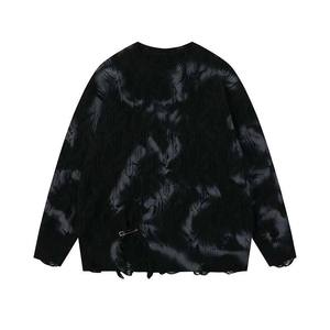 Customizable Tie-Dye Long Sleeve <b>Jumper</b> Anti-Wrinkle Casual <b>Pullover</b> for Winter Breathable Knit Sweater Front Logo - Product Image 4