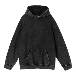 Sudadera con Capucha Extra Grande para Hombre, Color Sólido, Algodón French Terry, Estilo Casual para Otoño, Diseño con Bolsillos, Corte Regular, Tejido de Punto - Product Image 1