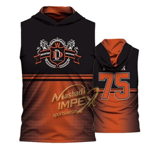 ชุดเสื้อฟุตบอลอเมริกัน 7V7 ผ้าสแปนเด็กซ์/คอตตอน แห้งเร็ว ระบายอากาศได้ดี สี โลโก้ ชื่อทีม สามารถปรับแต่งได้ตามต้องการ ย้อมสีทั้งตัว - Product Image 4