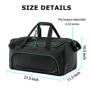 Sac de sport en polyester haute densité Outfitize, sac de sport durable avec bandoulière pour la musculation et l'équipement athlétique - Product Image 6