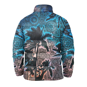 Veste matelassée à capuche unisexe personnalisée, imprimée par sublimation, coupe-vent, fermeture éclair, vente en gros - Product Image 2