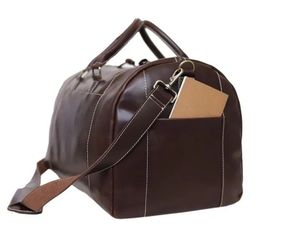 New Arrival Luxury leather Duffle Bag Adjustable <b>Strap</b> Zipper Closure Large Capacity Multi-Function for Travel Daily - Product Image 3