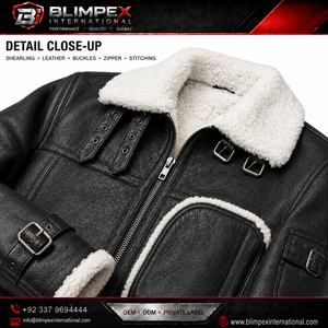 New American-style Niche <b>Retro</b> Heavy-duty Fringed-edged Padded Shoulder <b>Leather</b> Men's Streetwear Bomber <b>Jacket</b> Unique Design - Product Image 4
