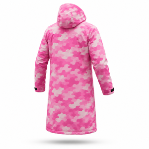 Custom Pink Camo Long Hooded Waterproof <b>Rain</b> <b>Jacket</b> Windproof Breathable Outdoor Raincoat for Women Hiking Fishing Camping OEM - Product Image 3
