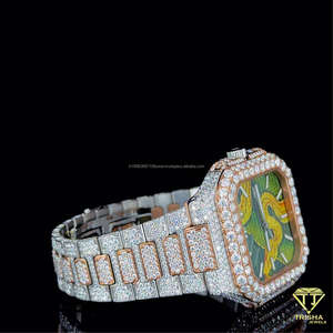 Reloj de Lujo Personalizado para Hombre con Diamantes Cultivados en Laboratorio VVS en Plata de Ley 925 por Trisha Jewels - Product Image 3