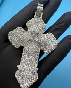 Colgante de cruz de moissanita, plata de ley 925, cruz de Jesús, colgante religioso cristiano para mujeres y hombres, regalos de Bapistam - Product Image 1