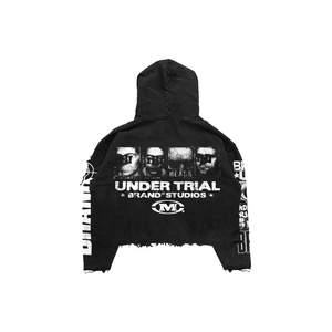 Sudadera con Capucha Personalizada al por Mayor, Estilo Desgastado, Corte Regular para Hombre, 100% Algodón, Felpa Francesa Transpirable, Impresión en Relieve de Goma en la Parte Delantera - Product Image 3