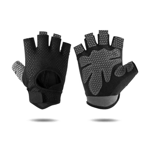 Half <b>Finger</b> Fitness Gloves Mesh Breathable Gym Training Unisex Adjustable Wrist <b>Strap</b> Weight Lifting - Product Image 6