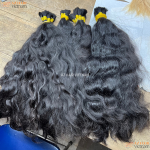 Vente en gros d'extensions de cheveux humains vierges 100% Remy style vague naturelle cuticule complète crue en vrac vietnamien trame unique cheveux alignés - Product Image 2
