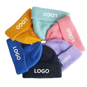 2025 Wholesale <b>Men</b> Women Beanies Solid Color Beanie Warm Bonnet Casual Autumn Blank Knitted Plain jacquard <b>Winter</b> <b>Hats</b> - Product Image 1