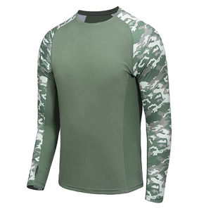 Camisa de Pesca de Manga Larga para Hombre, Camuflaje, Secado Rápido, Protección Solar UPF 50, Diseño con Estampado Verde - Product Image 3