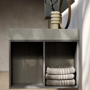 JY Project Customized Modern European Style Wall Mounted Bathroom <b>Vanity</b> Sink <b>Mirror</b> Luxury Wood Cabinet MDF Waterproof - Product Image 4