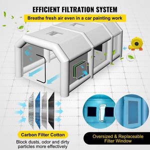 Cabina di Verniciatura Gonfiabile 29.5x19.7x13 ft con Illuminazione LED, 2 Potenti Ventilatori e Sistema di Filtraggio dell'Aria per Cottura e Verniciatura - Product Image 5