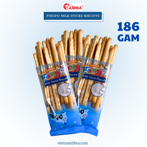 บิสกิตแท่งนมรสชาติอร่อย 186 กรัม รสครีม ขนมหวาน รับผลิตแบบ OEM ODM จากเวียดนาม - Product Image 1