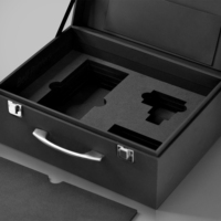 Boîte cadeau de luxe faite à la main boîte à outils vide recyclable intérieure personnalisée avec doublure en éponge de stratification mate options personnalisables